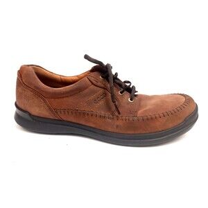 ECCO Howell Moc Tie Lace-up Shoes Men's Brown Leather Casual EU 46 US 12-12.5
